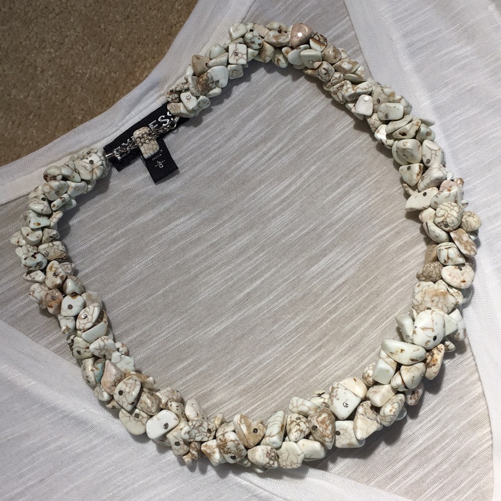 Howlite nugget necklace.